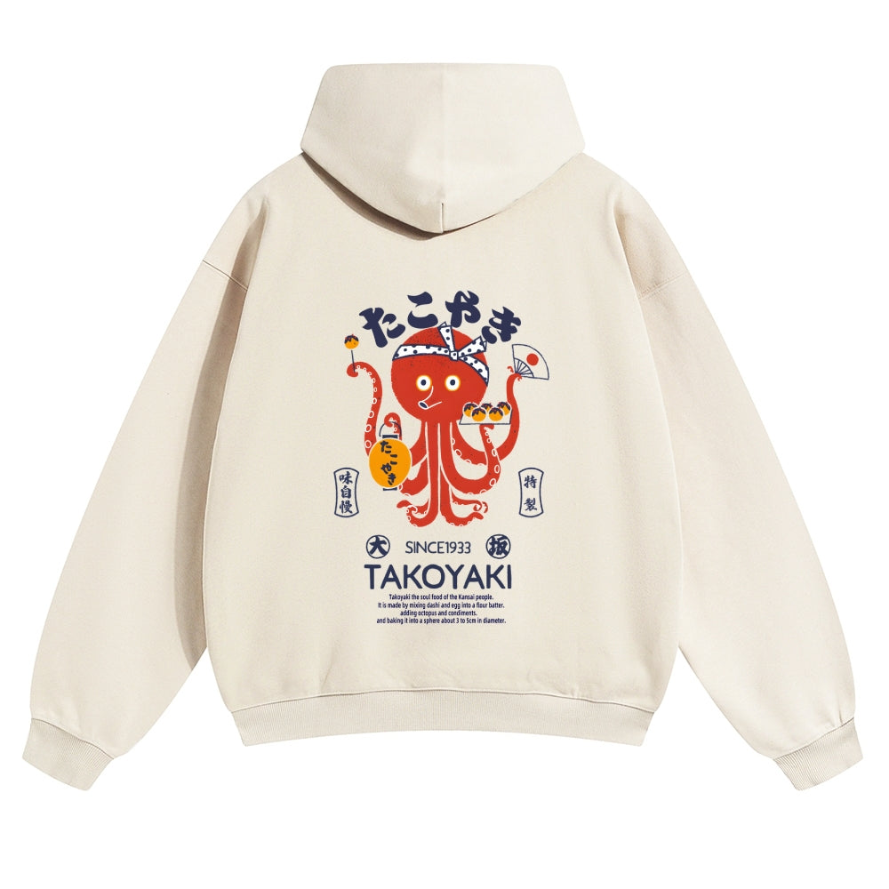 Takoyaki Octopus Vintage Cotton Hoodie