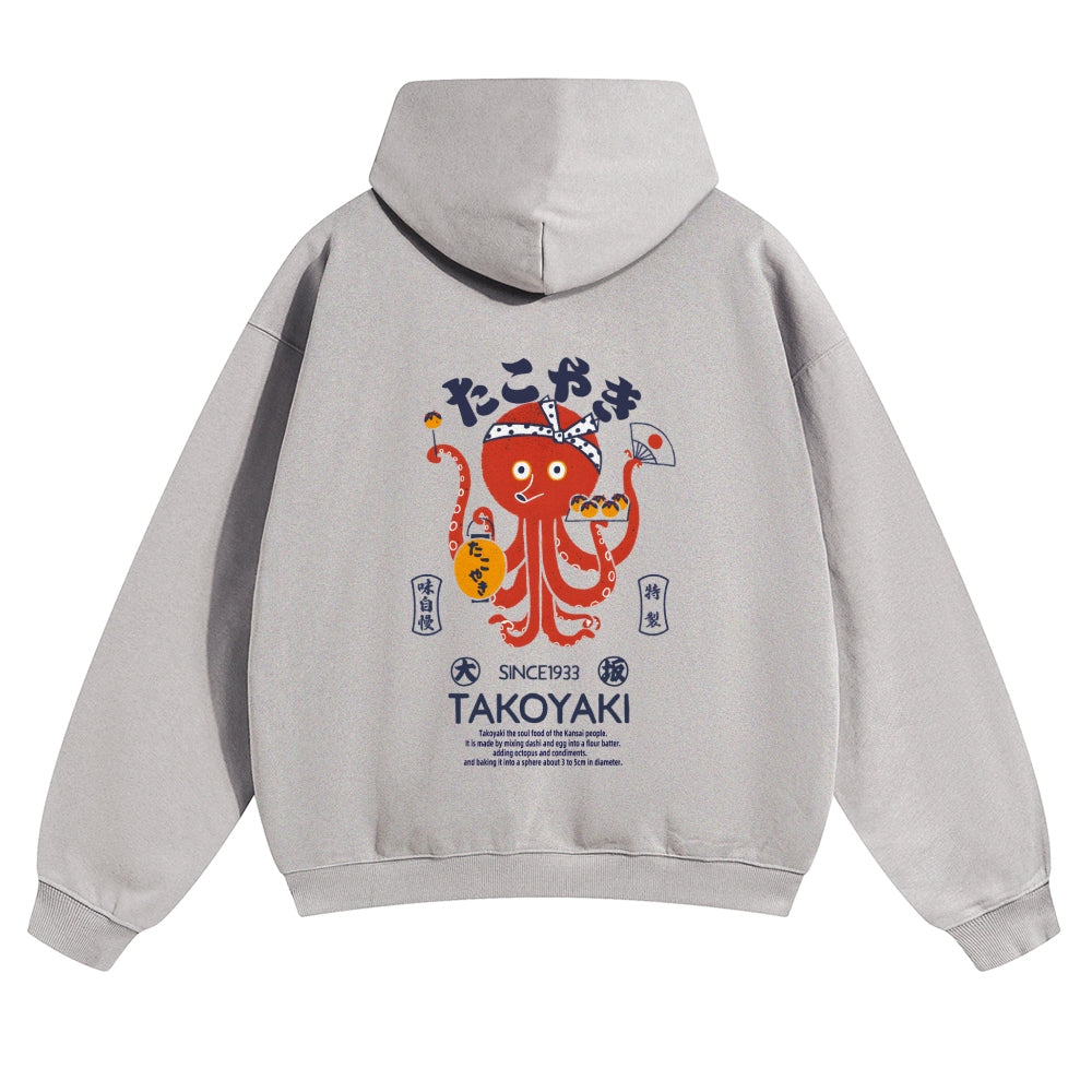 Takoyaki Octopus Vintage Cotton Hoodie