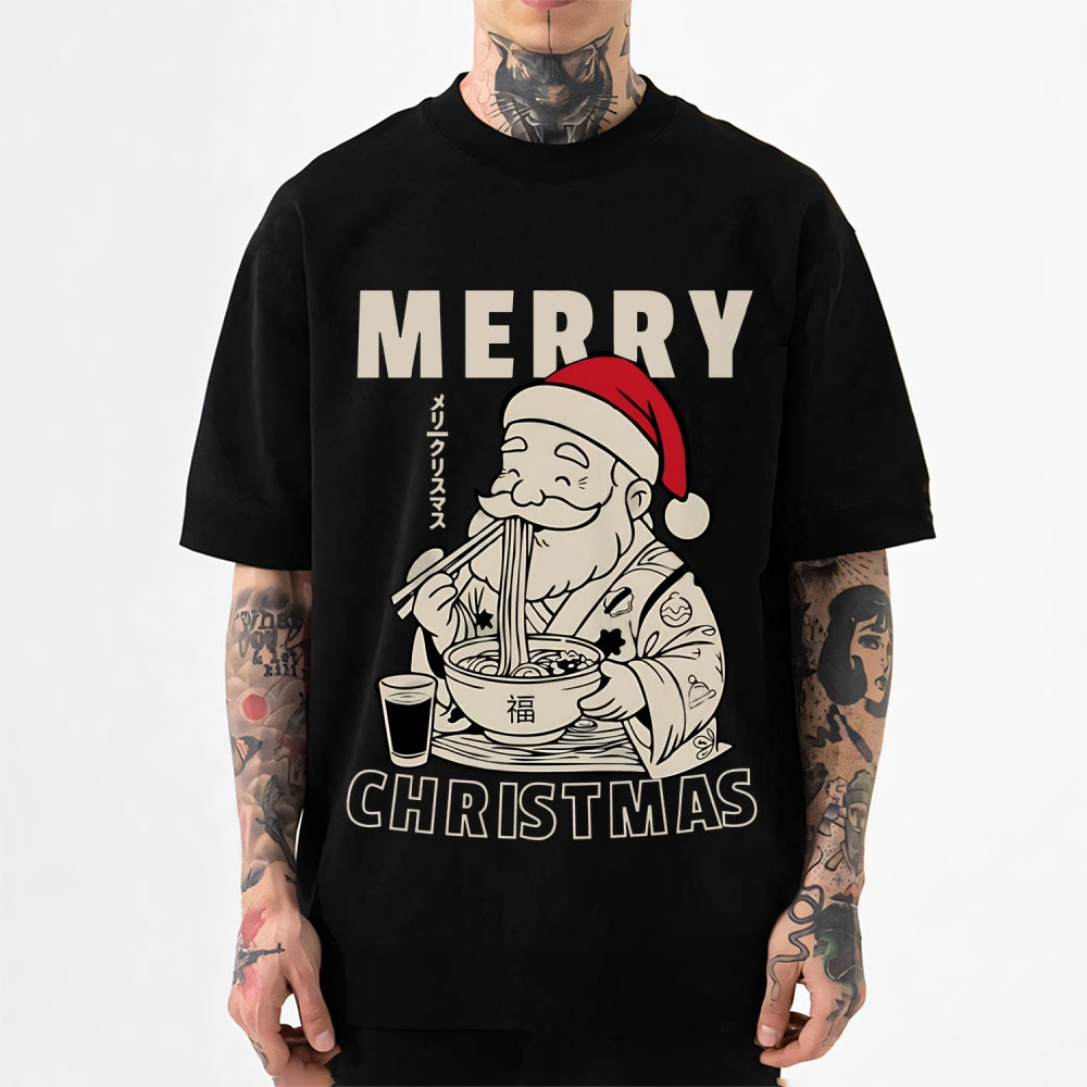 Christmas Santa Ramen Japanese Style Classic Tee
