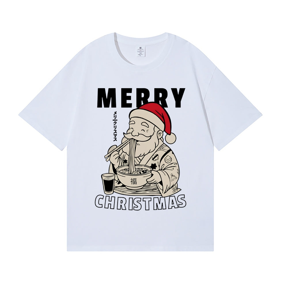 Christmas Santa Ramen Japanese Style Classic Tee