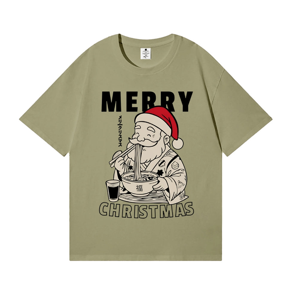 Christmas Santa Ramen Japanese Style Classic Tee