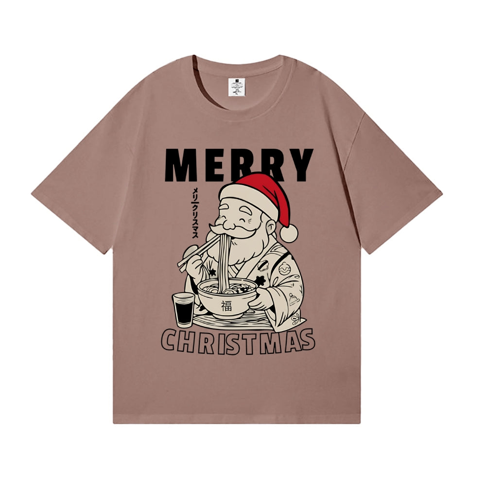 Christmas Santa Ramen Japanese Style Classic Tee
