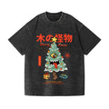 Yokai Christmas Vintage Wash Japanese Design T-Shirt