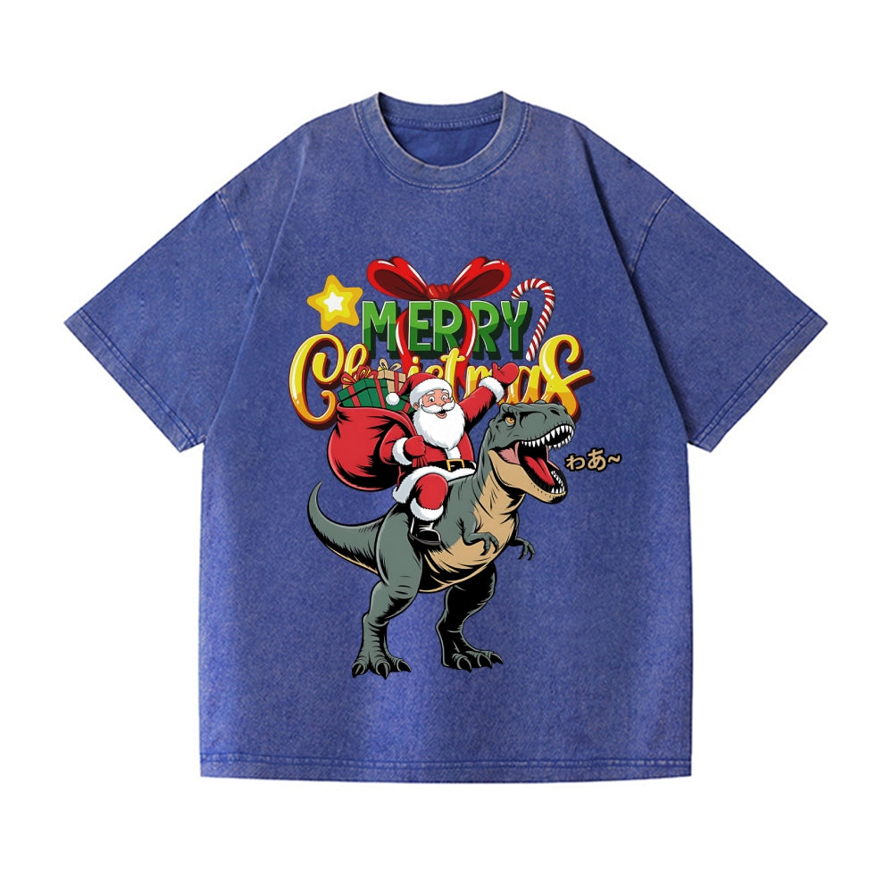 Christmas Kaiju Vintage Wash Japanese Design T-Shirt
