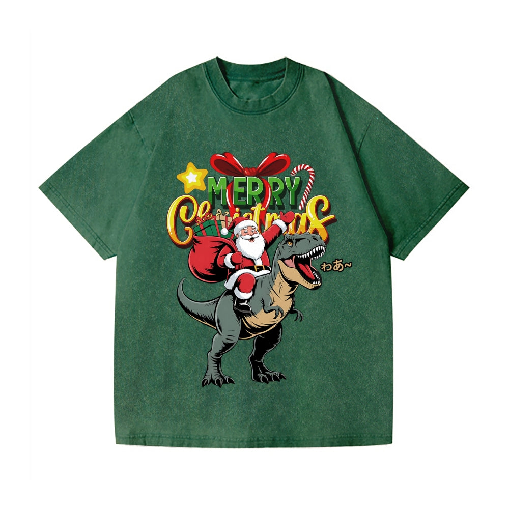Christmas Kaiju Vintage Wash Japanese Design T-Shirt