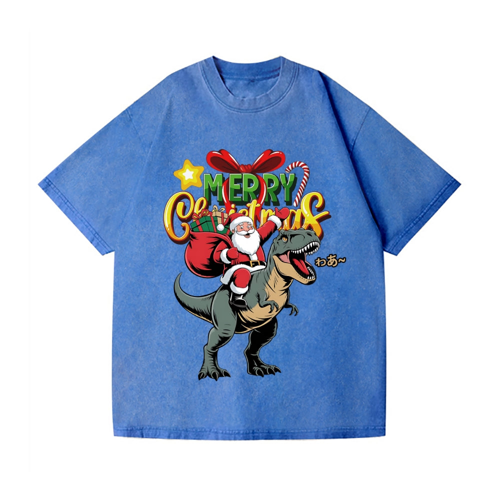 Christmas Kaiju Vintage Wash Japanese Design T-Shirt