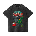 Christmas Kaiju Vintage Wash Japanese Design T-Shirt