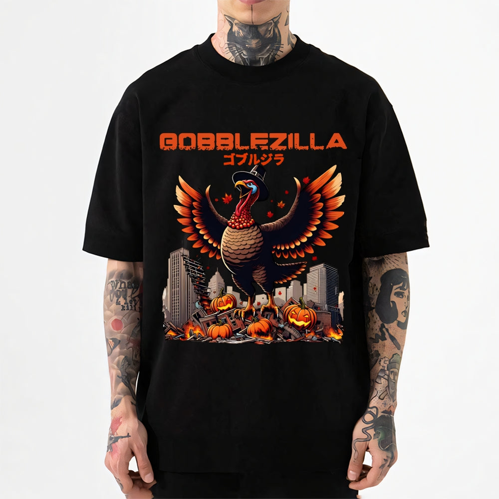 Thanksgiving Turkey Gobbler Kaiju Japanese Style Classic Tee