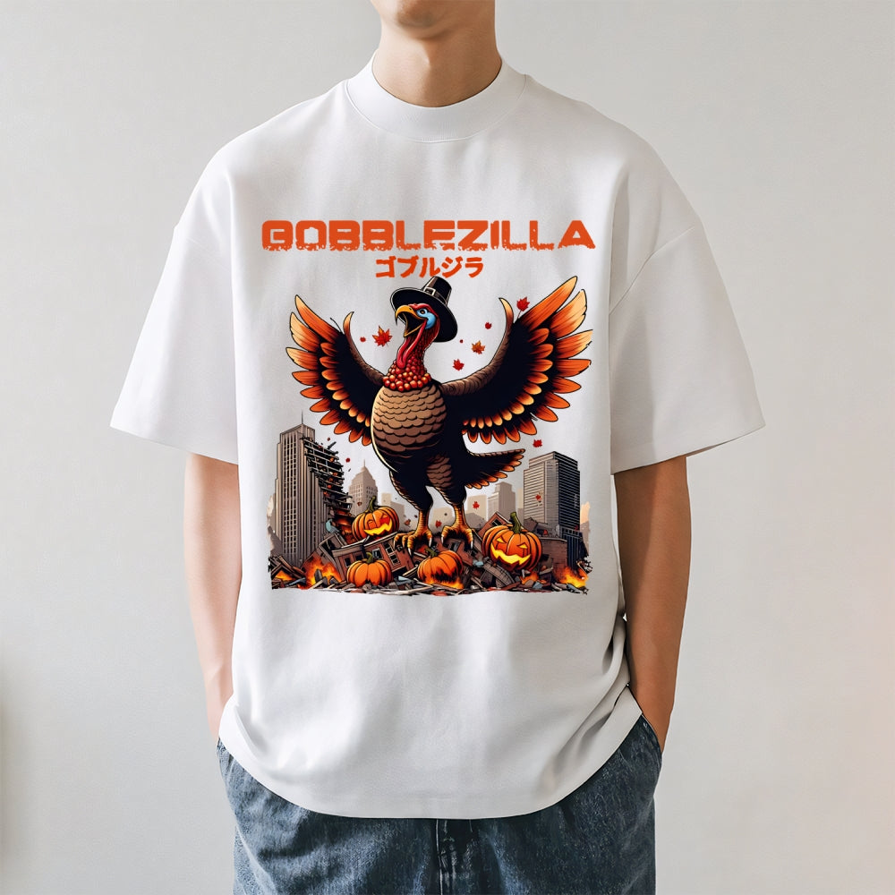 Thanksgiving Turkey Gobbler Kaiju Japanese Style Classic Tee