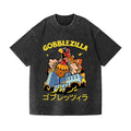 Thanksgiving Turkey Gobbler Kaiju Vintage Wash Japanese Design T-Shirt