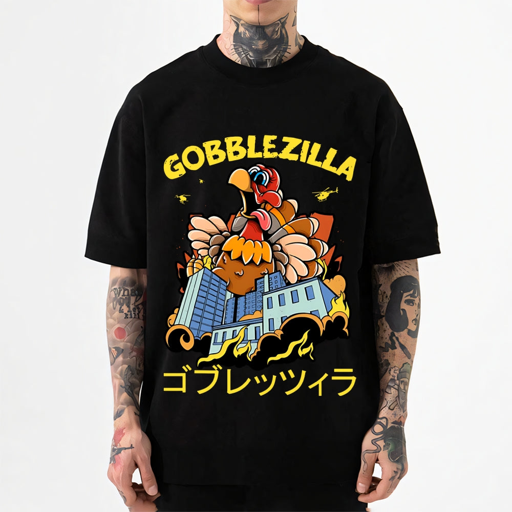 Thanksgiving Turkey Gobbler Kaiju Japanese Style Classic Tee