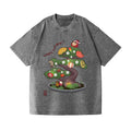Christmas Bonsai Vintage Wash Japanese Design T-Shirt