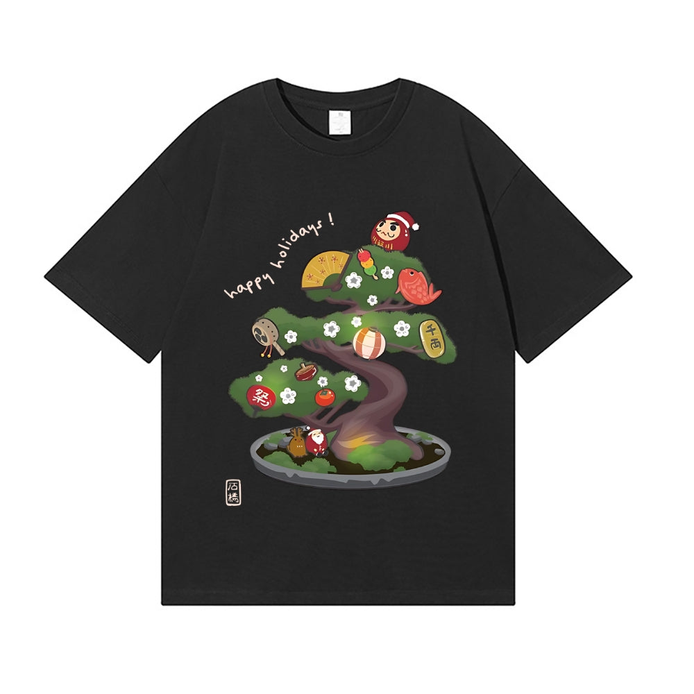 Christmas Bonsai Japanese Style Classic Tee