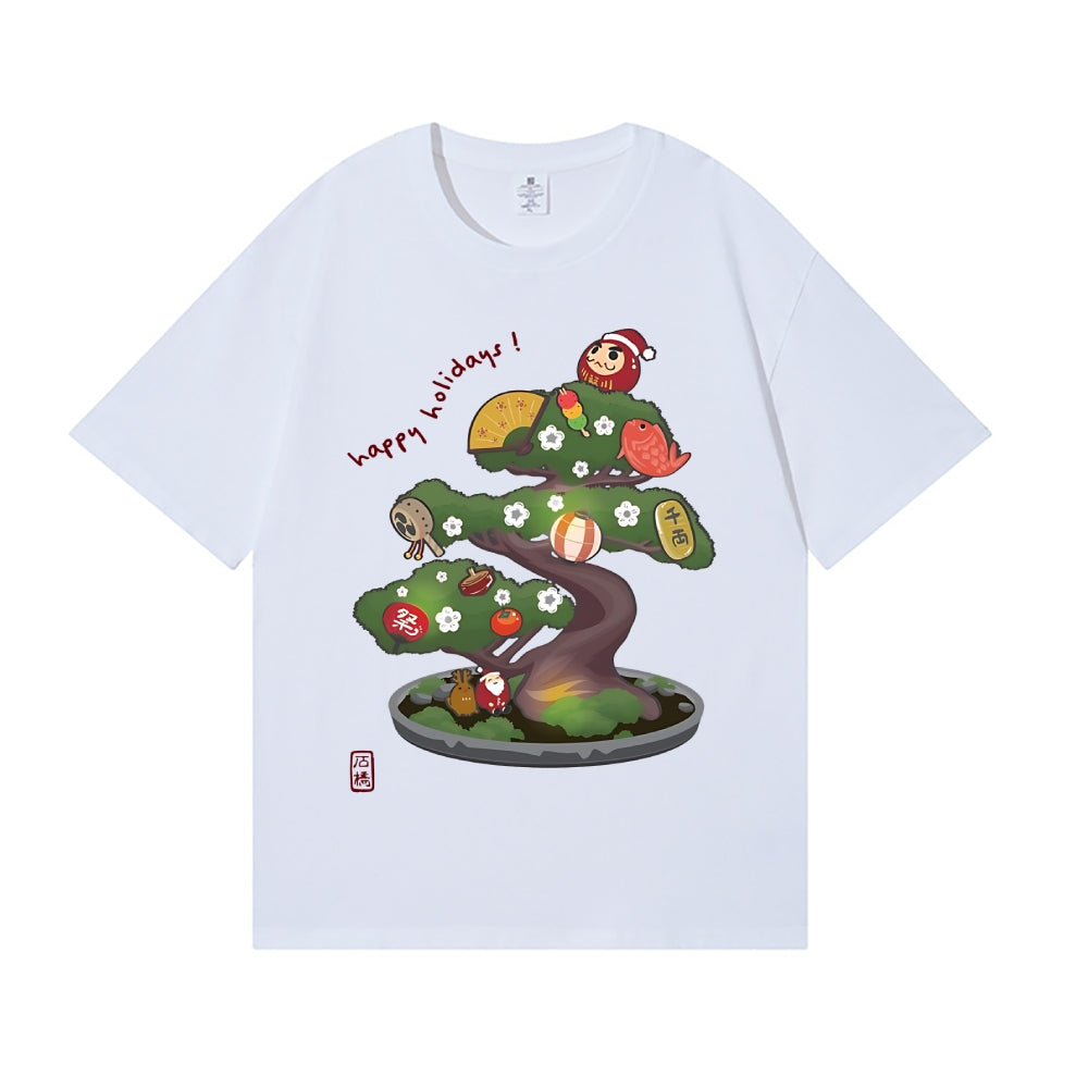 Christmas Bonsai Japanese Style Classic Tee
