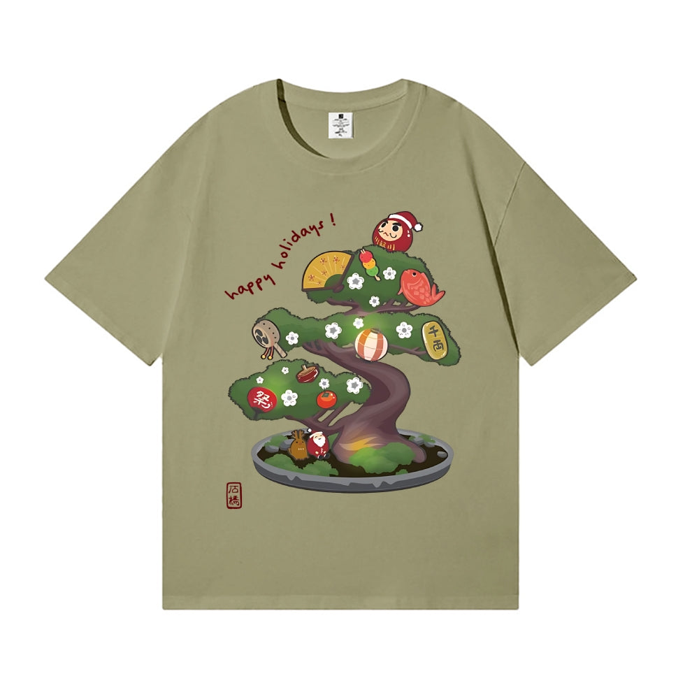 Christmas Bonsai Japanese Style Classic Tee