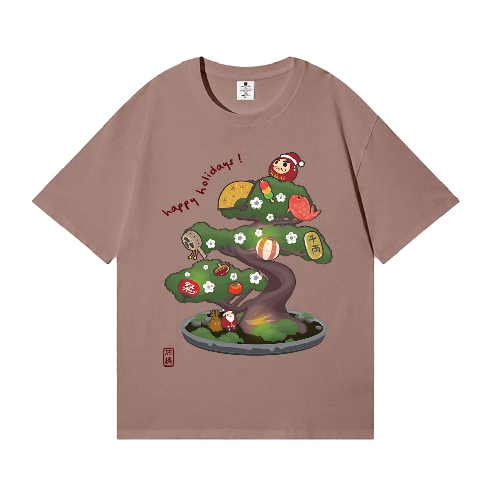 Christmas Bonsai Japanese Style Classic Tee