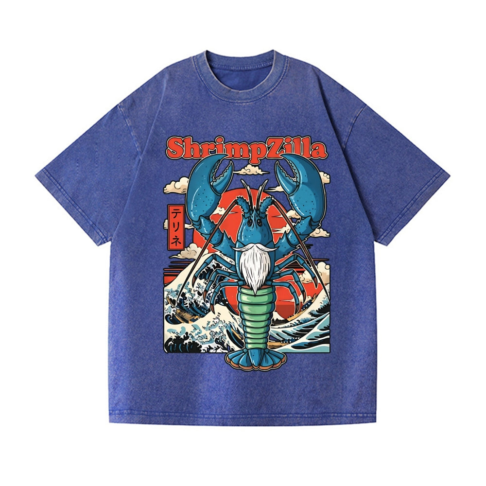 Christmas Lobster Vintage Wash Japanese Design T-Shirt