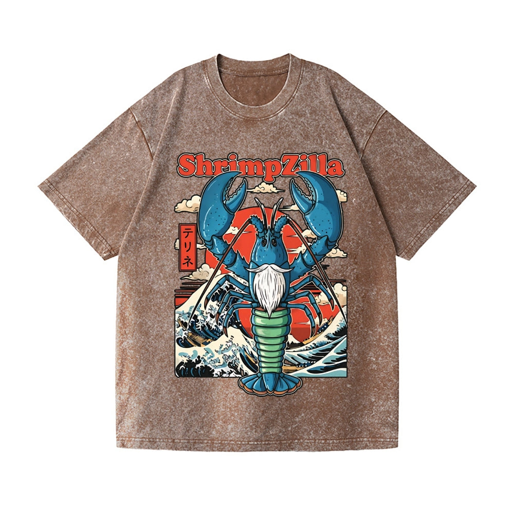 Christmas Lobster Vintage Wash Japanese Design T-Shirt