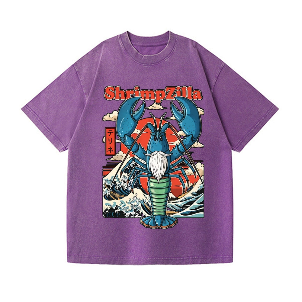 Christmas Lobster Vintage Wash Japanese Design T-Shirt