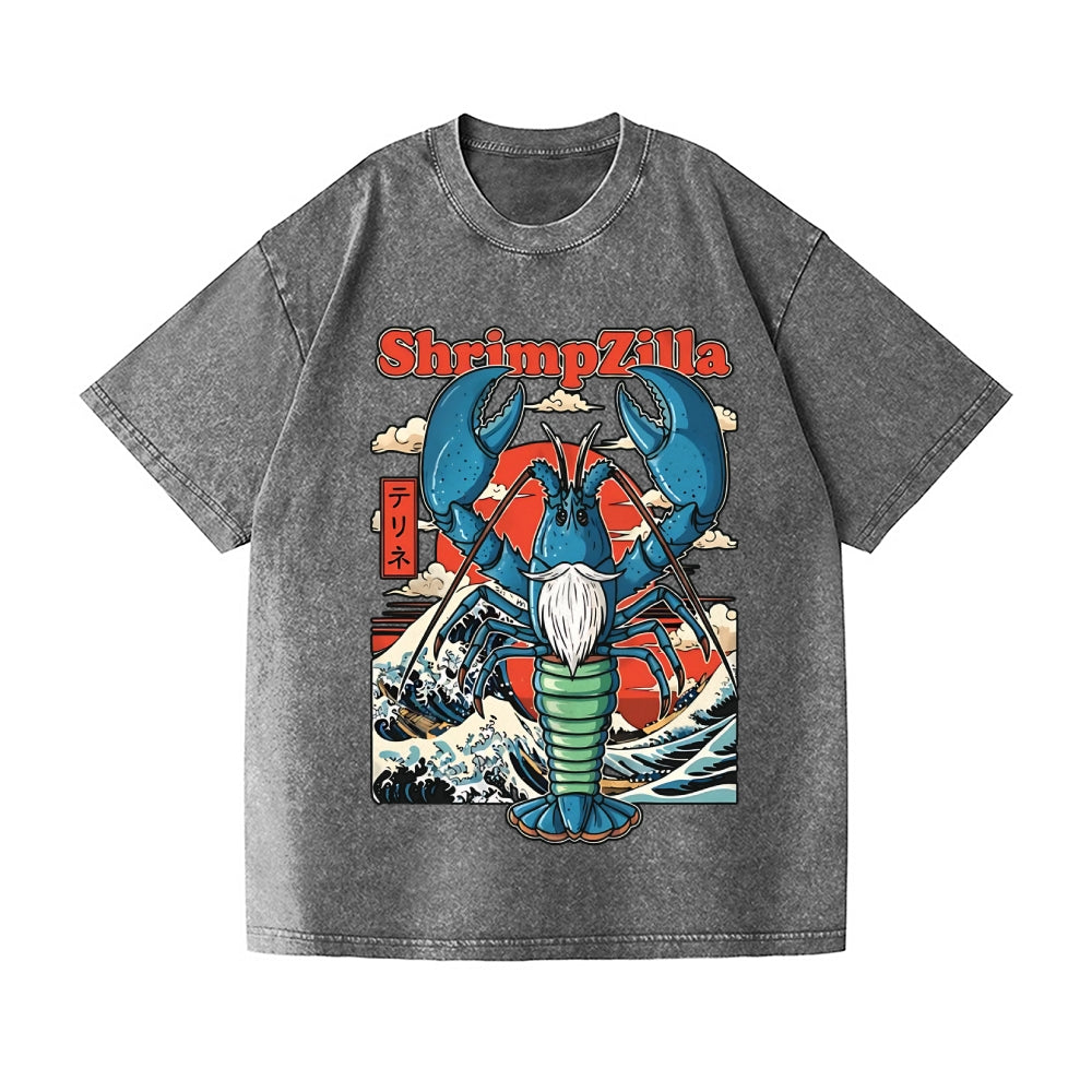 Christmas Lobster Vintage Wash Japanese Design T-Shirt