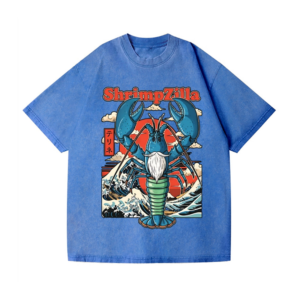 Christmas Lobster Vintage Wash Japanese Design T-Shirt