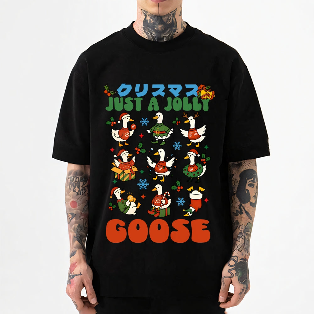 Just a Jolly Goose Christmas Japanese Style Classic Tee