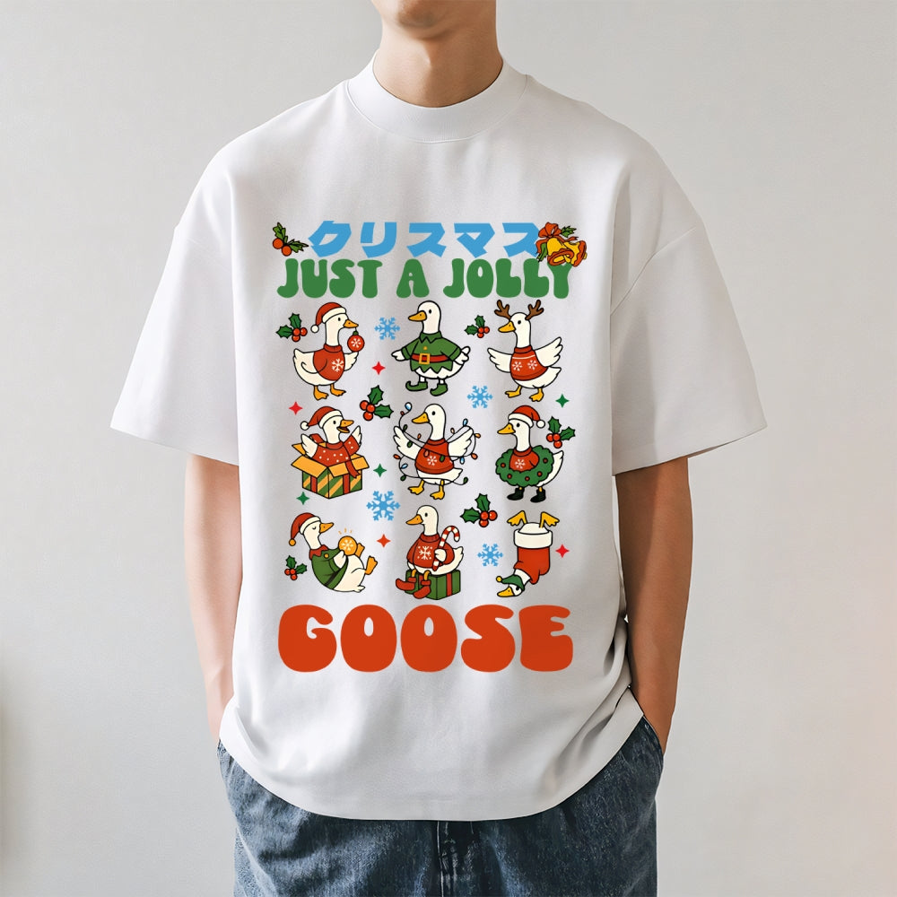 Just a Jolly Goose Christmas Japanese Style Classic Tee