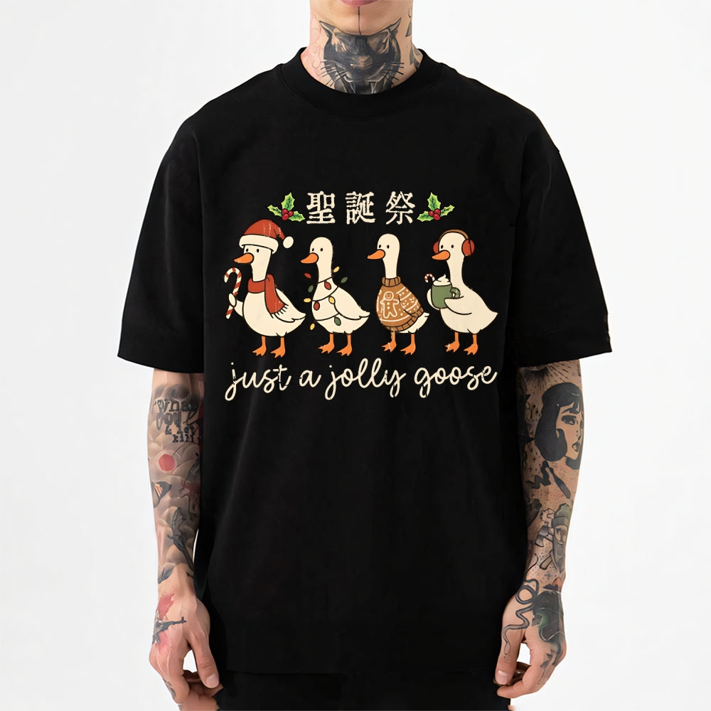 Just a Jolly Goose Christmas Japanese Style Classic Tee