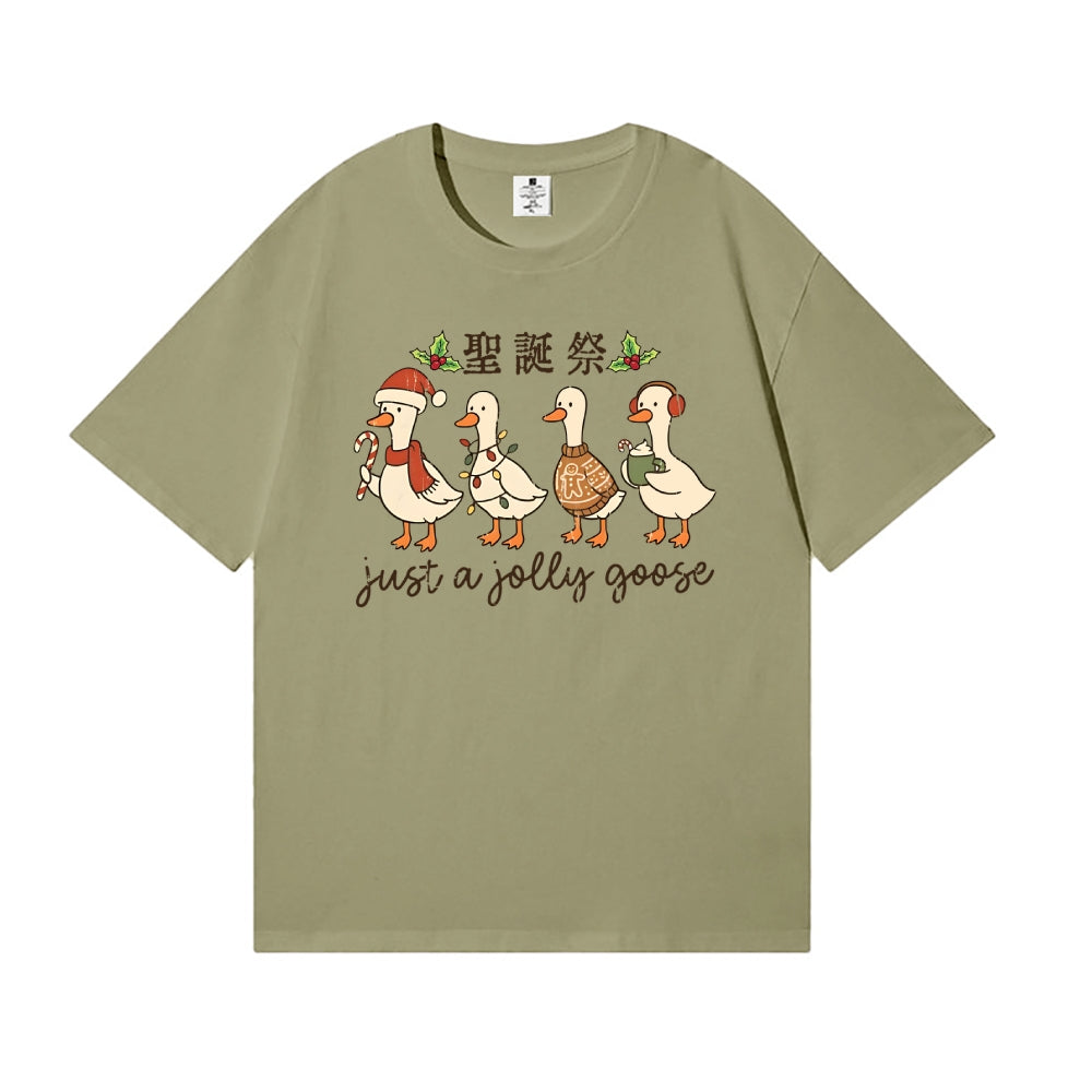 Just a Jolly Goose Christmas Japanese Style Classic Tee