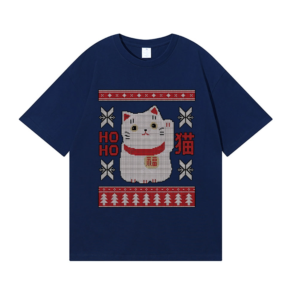 Christmas Cat Japanese Style Classic Tee