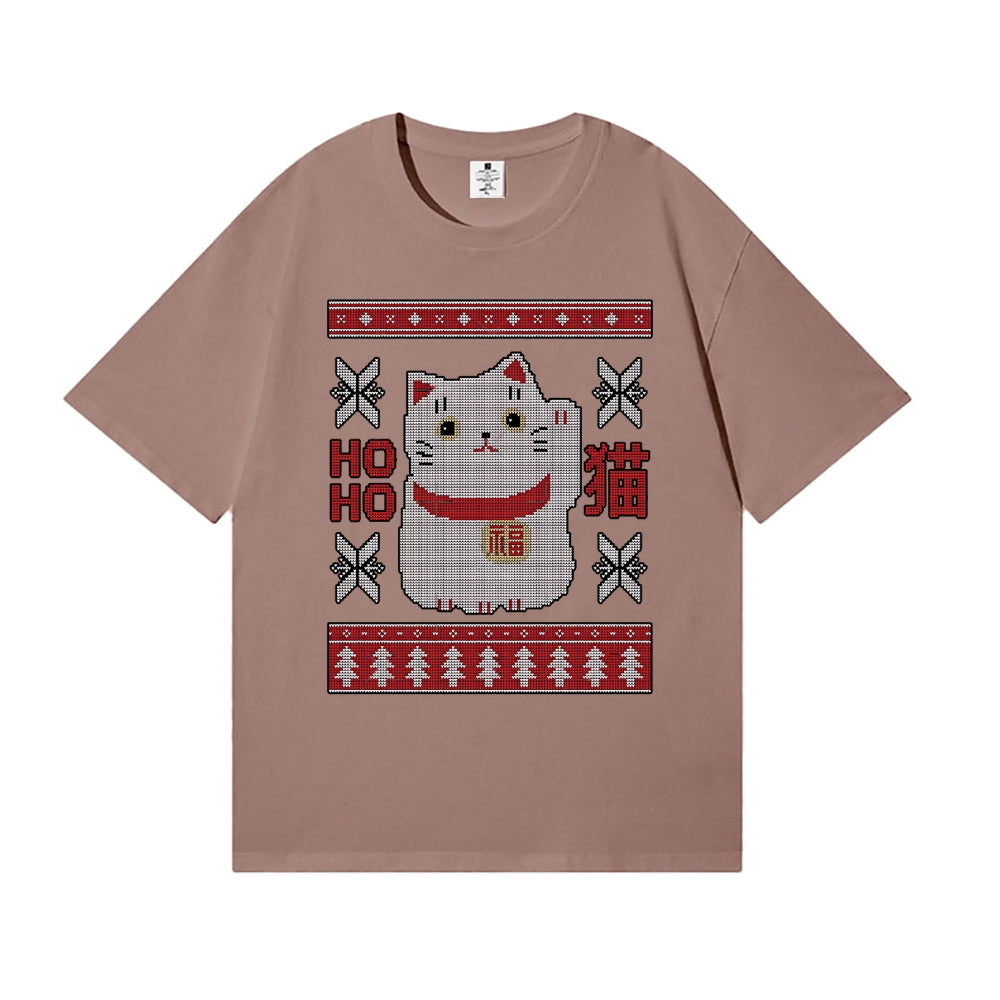 Christmas Cat Japanese Style Classic Tee