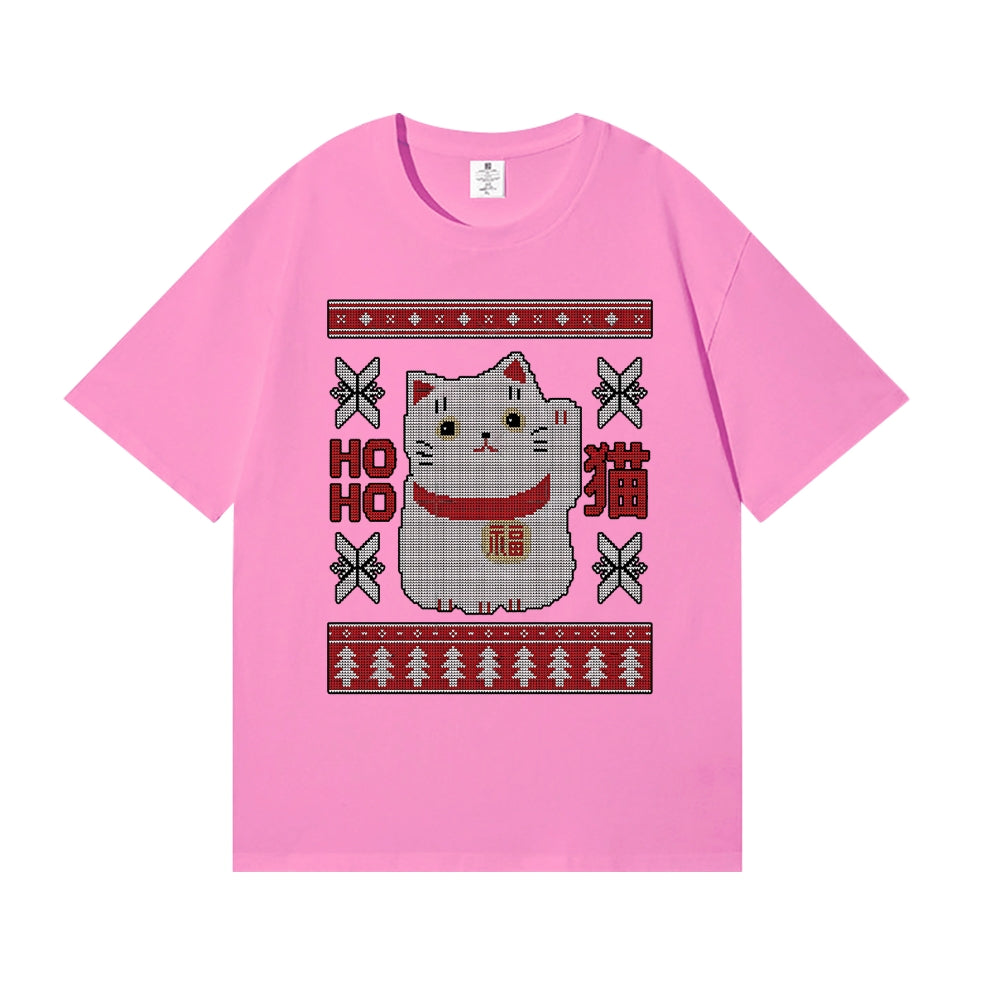 Christmas Cat Japanese Style Classic Tee