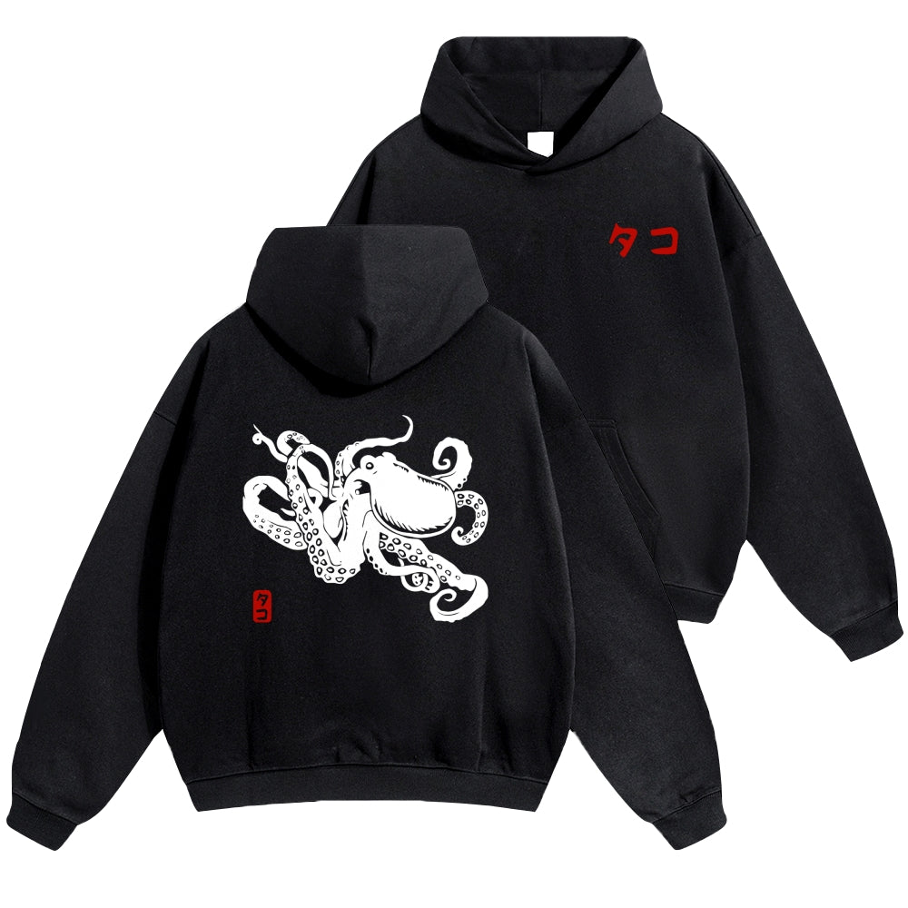 Octopus Vintage Cotton Hoodie