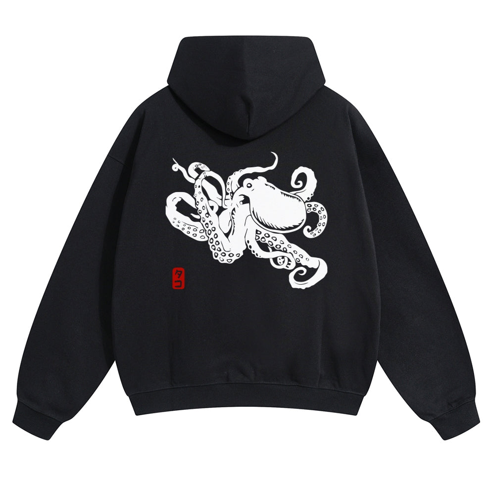 Octopus Vintage Cotton Hoodie