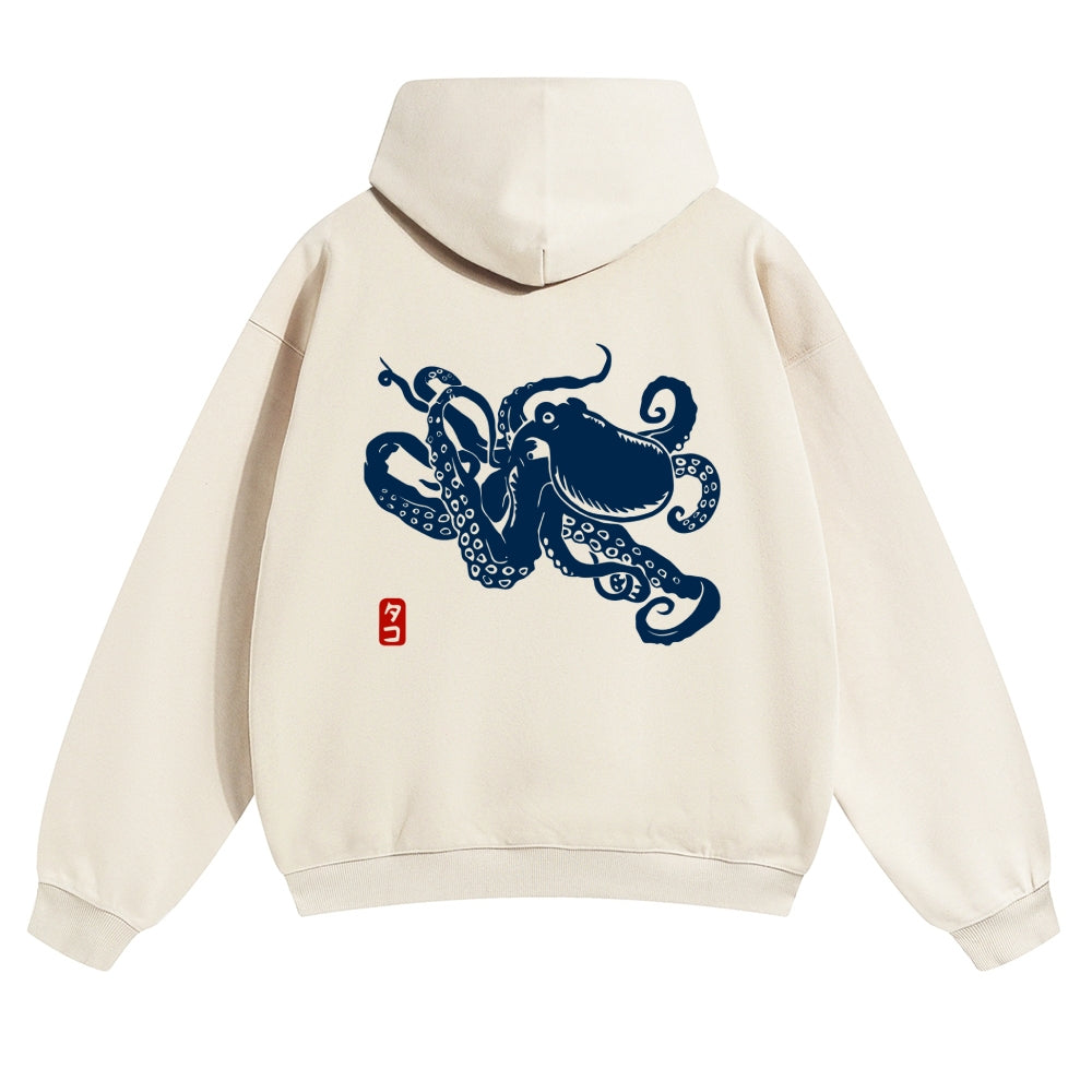 Octopus Vintage Cotton Hoodie