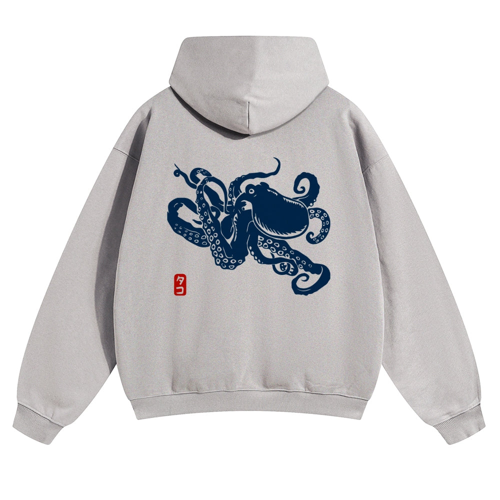 Octopus Vintage Cotton Hoodie