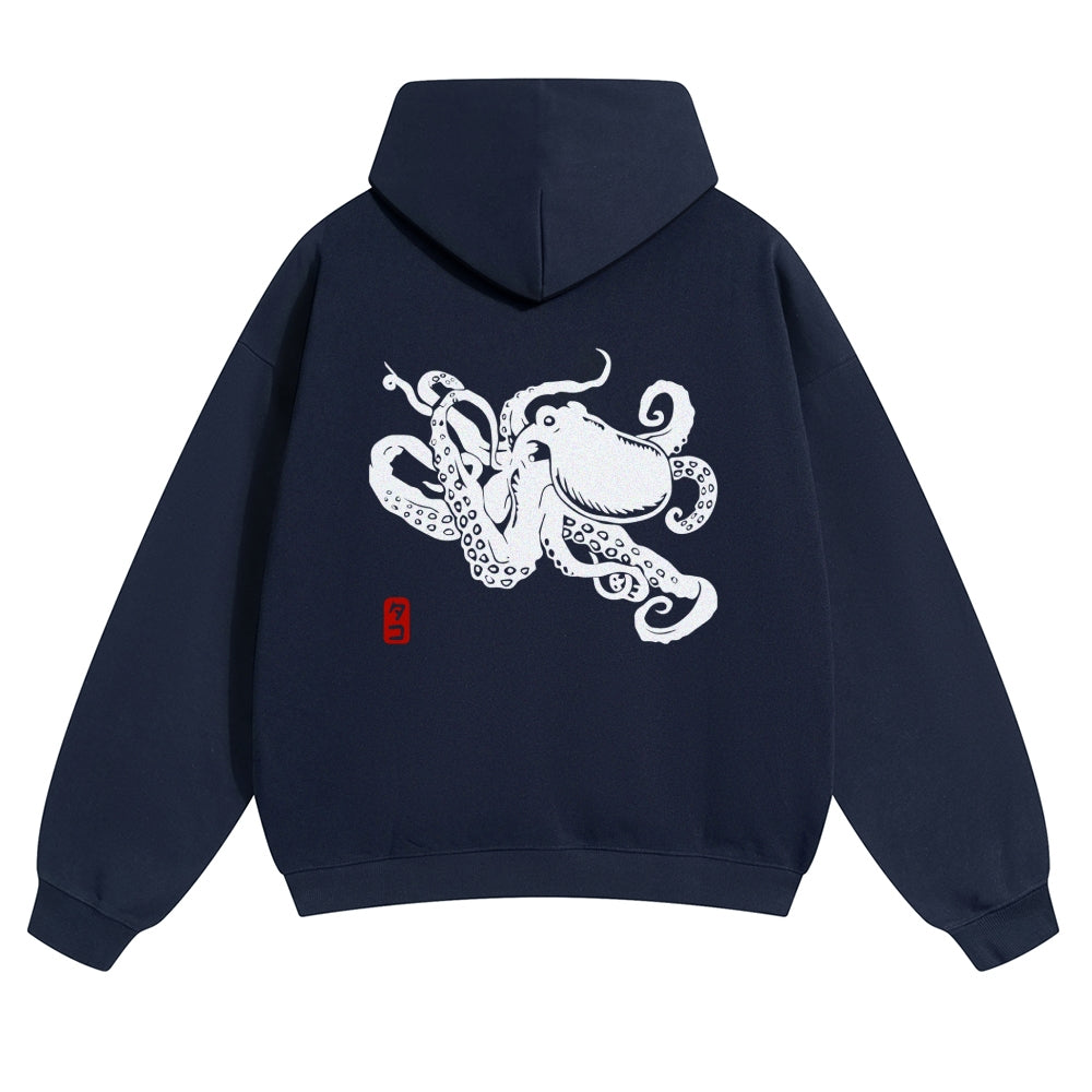 Octopus Vintage Cotton Hoodie