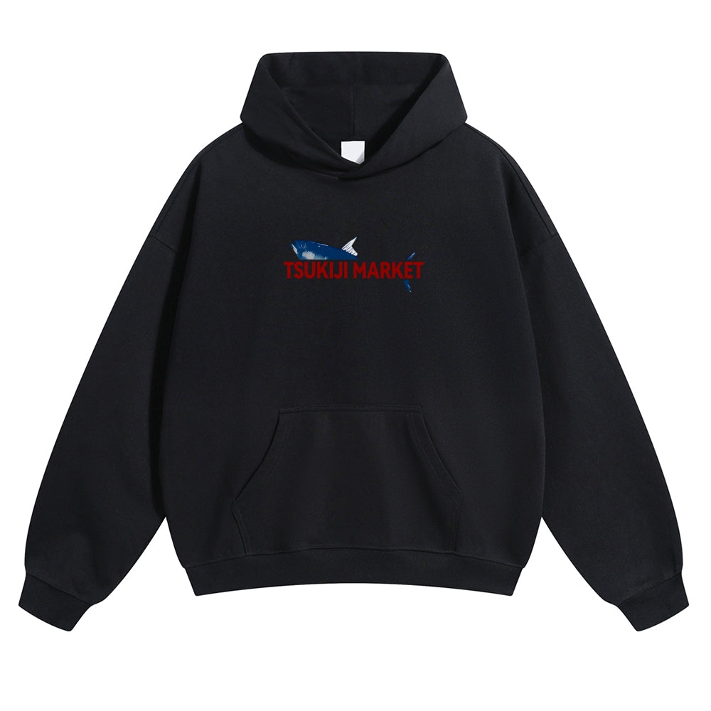 Tsukiji Fish Market Vintage Cotton Hoodie