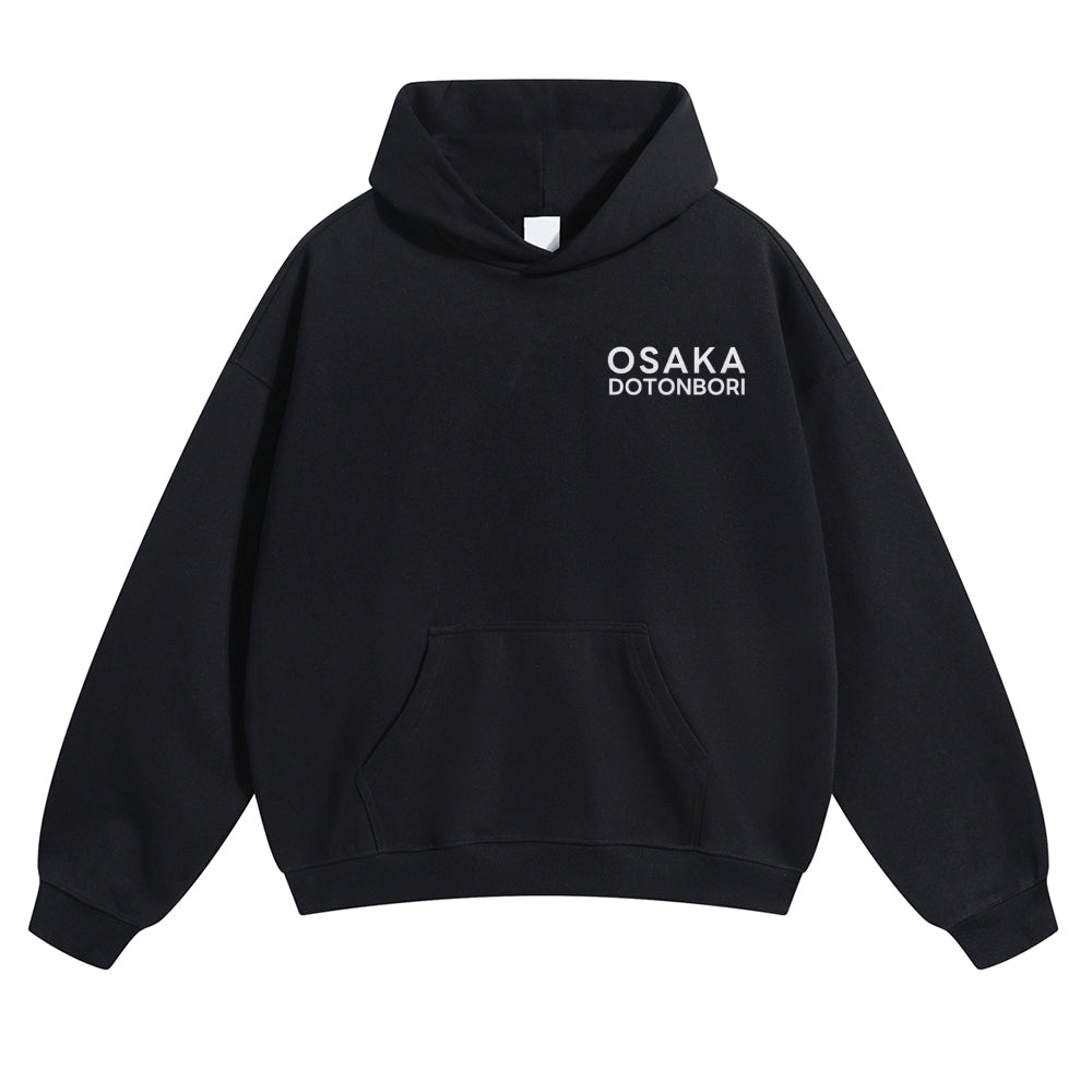 Osaka Dotonbori Octopus Vintage Cotton Hoodie