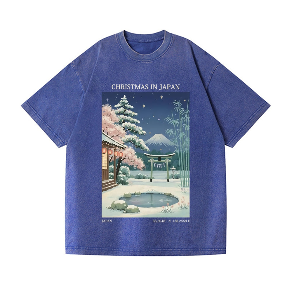 Christmas Japan Vintage Wash Japanese Design T-Shirt