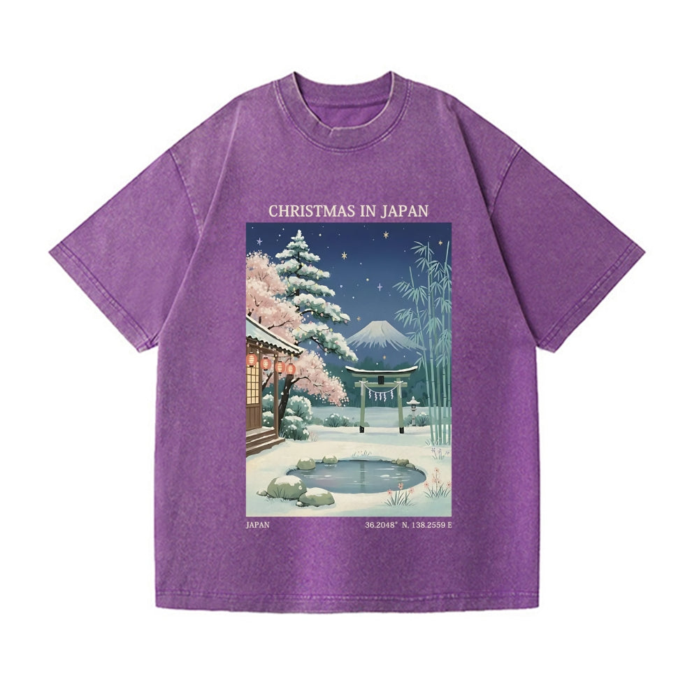 Christmas Japan Vintage Wash Japanese Design T-Shirt