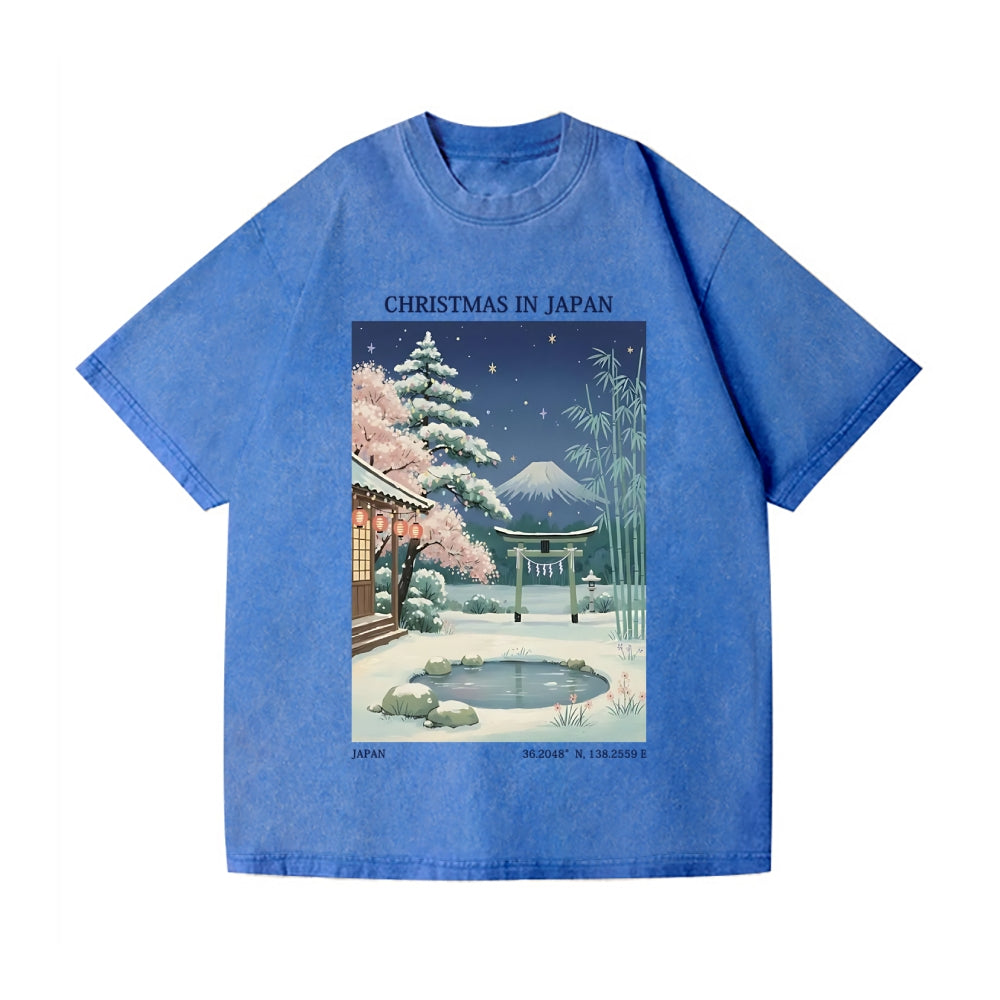 Christmas Japan Vintage Wash Japanese Design T-Shirt