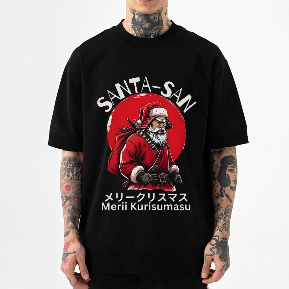 Christmas Santa Claus Samurai Japanese Style Classic Tee