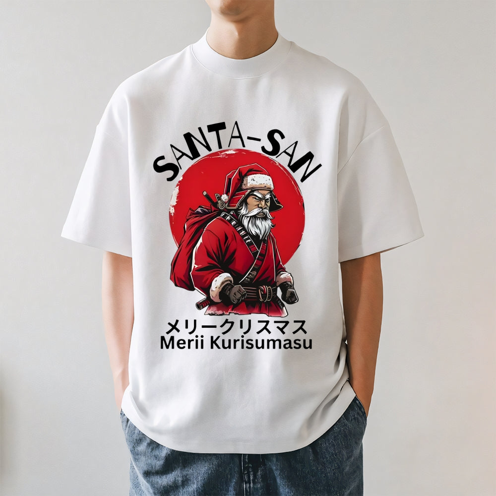 Christmas Santa Claus Samurai Japanese Style Classic Tee