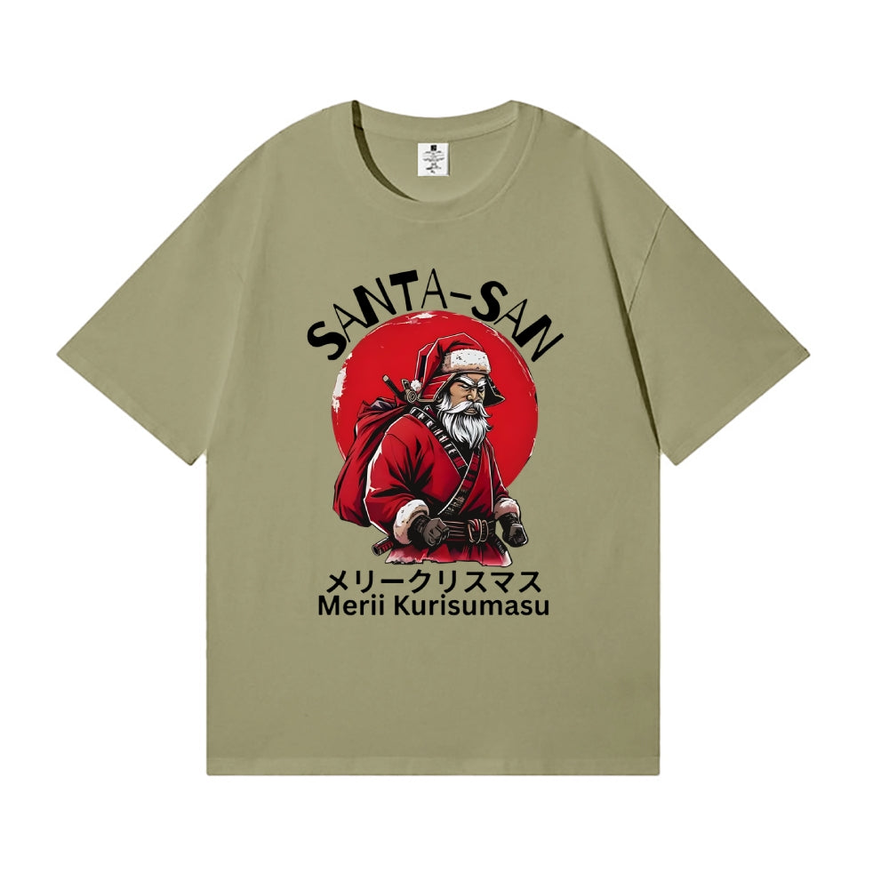 Christmas Santa Claus Samurai Japanese Style Classic Tee