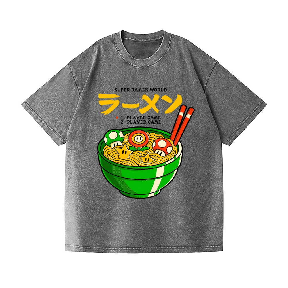 Super Ramen Vintage Wash Japanese Design T-Shirt