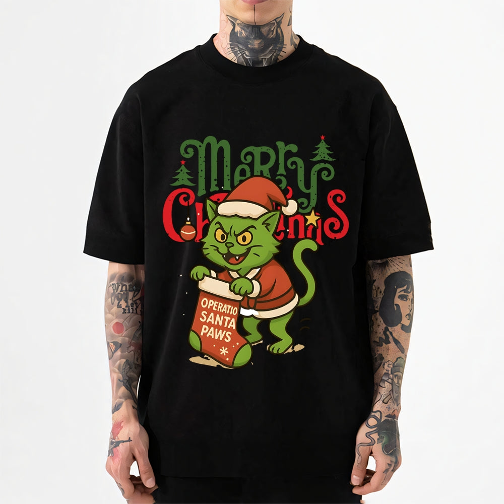 Christmas Cat Japanese Style Classic Tee