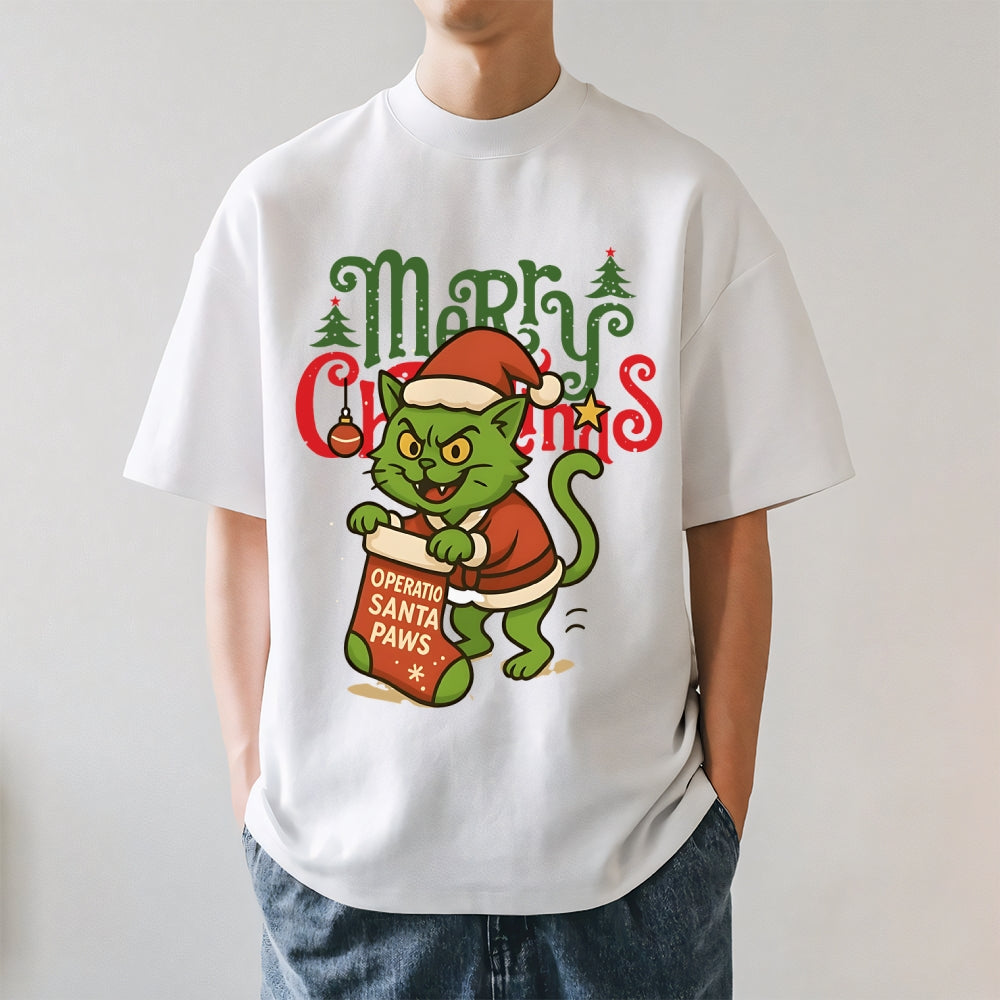 Christmas Cat Japanese Style Classic Tee