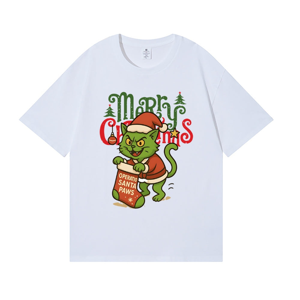 Christmas Cat Japanese Style Classic Tee