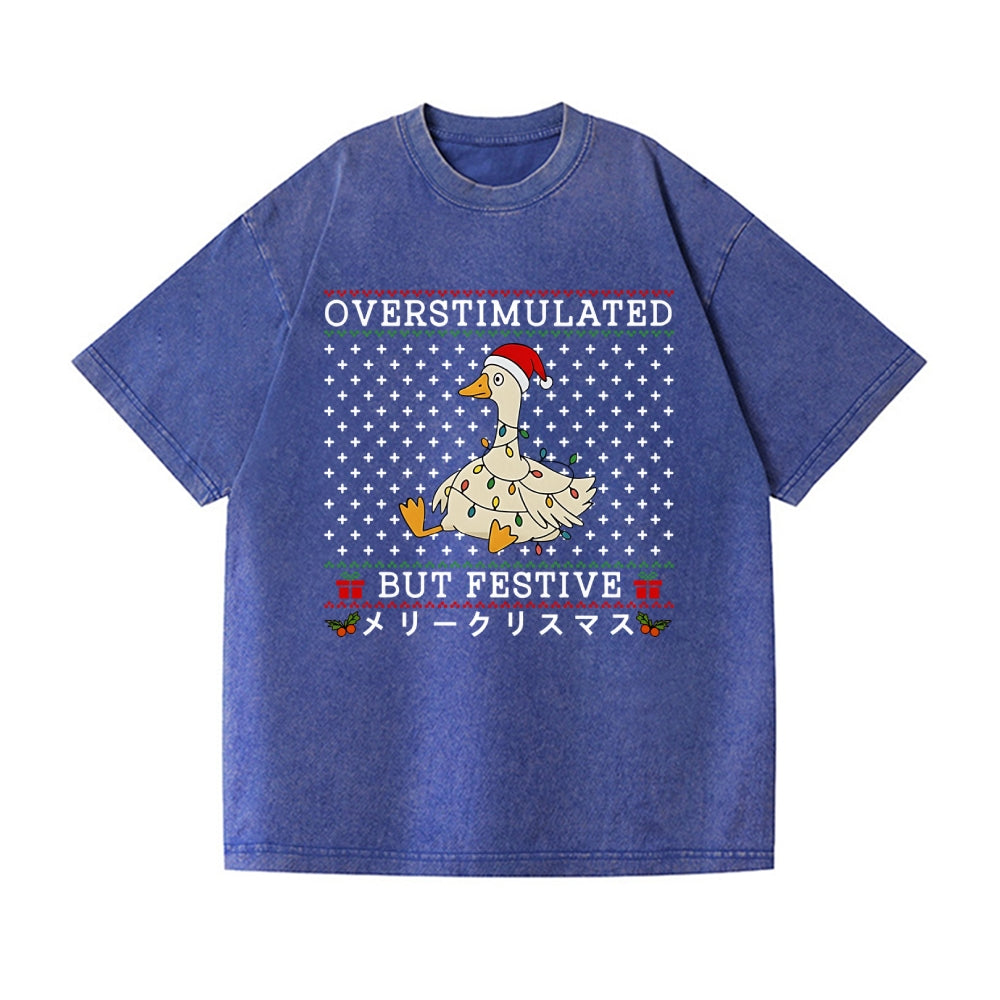 Christmas Goose Vintage Wash Japanese Design T-Shirt